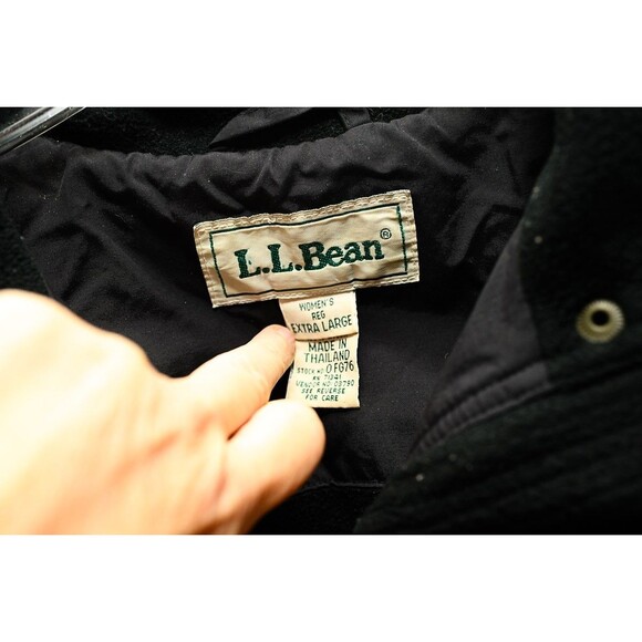 L.L. Bean womens black jacket fleece lined XL reg O FG76 snow ski winter SEE - Picture 3 of 8
